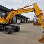Pelle sur pneus Hyundai Robex 140W-7A de 2007, 14,9 tonnes, d'occasion