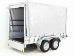 Remorque 2600 kg | 150 x 300 cm | avec bâche blanche | Type 7.26