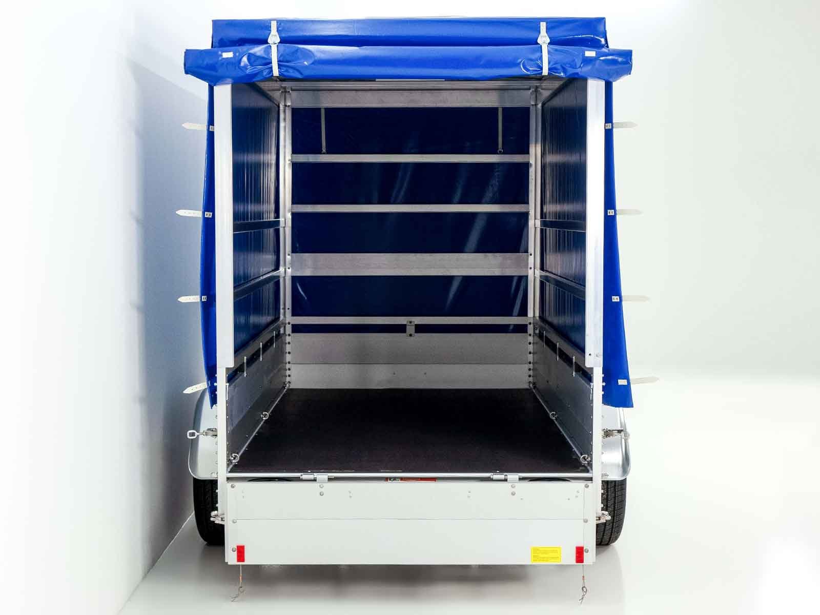 13mitplane-6 Remorque type 7.26 | Dimensions 150 x 300 cm | 2600 kg | avec bâche bleue | Véhicule neuf – Image 1
