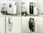 Cheval | Plateforme de chargement | Remorque blanche pour chevaux (Réf. GA-5549-25)