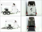 Cheval | Plateforme de chargement | Remorque blanche pour chevaux (Réf. GA-5554-25)