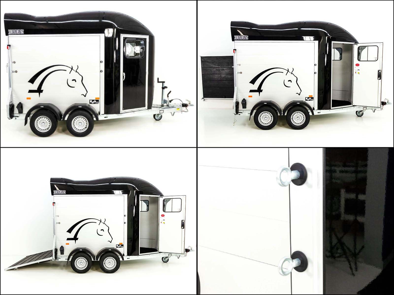 7-cheval-14 Chevaux | Remorque à chevaux noir (Réf. GA-5537-25) – Image 1